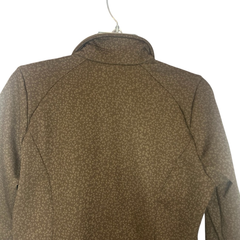 LLBean Fleece Lined Softshell Jacket Women’s M Brown Zip Up Outdoor - Picture 4 of 12